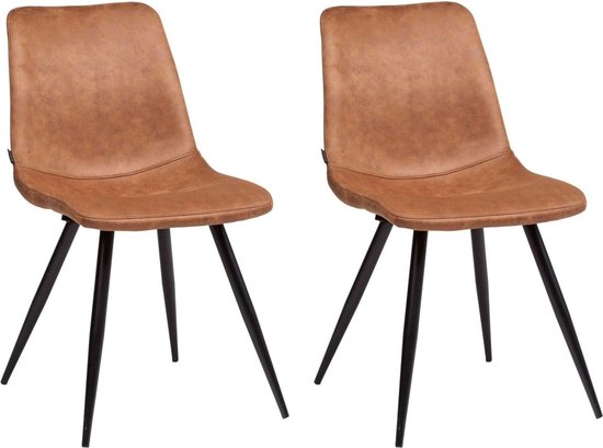 MX Sofa Stoel Spot kleur Cognac (set van 2 stoelen)