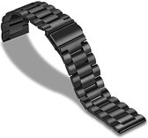 Metalen Horloge Band voor Garmin Forerunner 55 | 20 mm | Armband - Polsband - Strap Bandje - Sportband - Horlogebandjes | Zwart