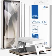 Protecteur d'écran Whitestone UV Gen adapté au Samsung Galaxy S24 Ultra | Feuille avec lampe UV | Case Friendly | Compatible avec les empreintes digitales | Deux paquets