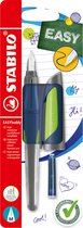 STABILO EASYbuddy - Ergonomische Vulpen - Staalblauw/Lime - Standaard M Punt Voor Rechtshandigen