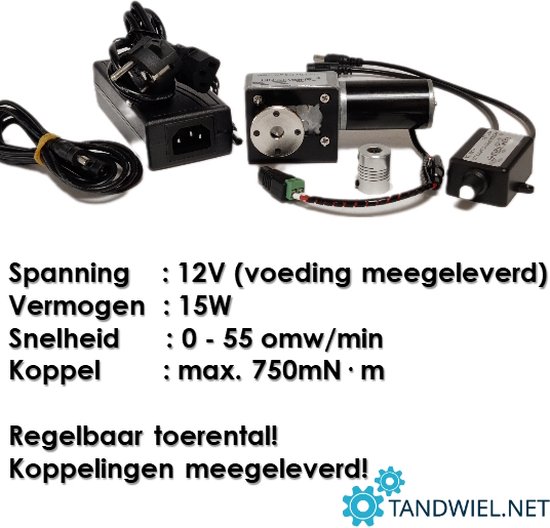Aandrijfmotor Elektromotor wisselstroom 40W 220V, instelbare