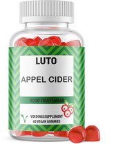 Luto Supplements - Apple cider vinegar gummies - rood fruit smaak - Hoge dosering Apple cider vinegar extract - 500 mg - geen capsule, poeder of tablet - Vegan - 60 gummies