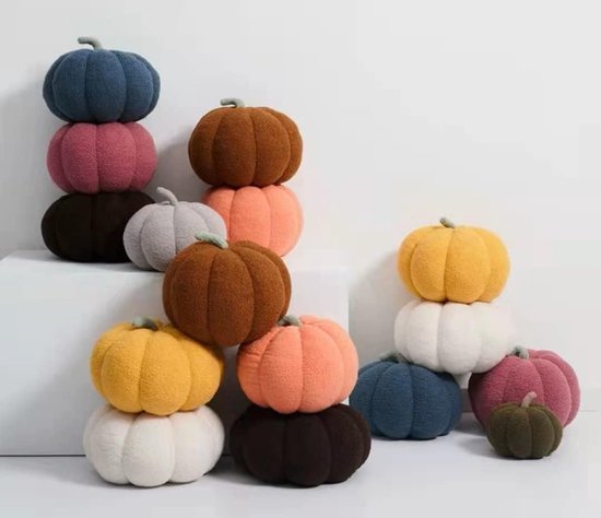 Coussin Décoratif Citrouille En Peluche - Coussin Halloween Et Thanksgiving - 20 Cm (plusieurs Couleurs) - Tissu Doux - 7