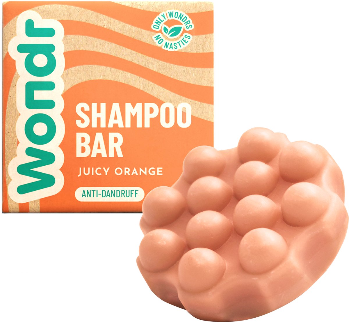 WONDR Shampoo bar - Juicy Orange - Anti-roos - Verzorgend - Sulfaatvrij - 55g