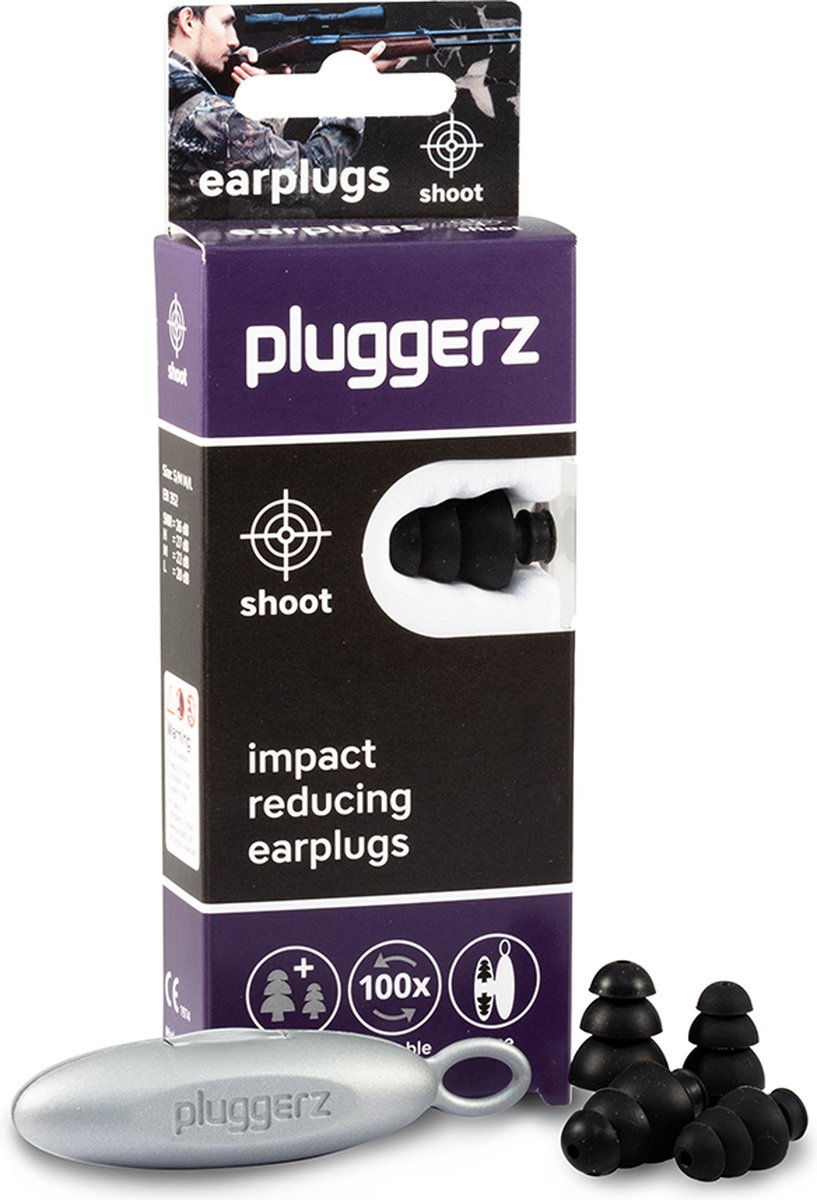 Goedkoopste Pluggerz earplugs Shoot - Oordoppen voor jagen - Oordoppen tegen harde knallen