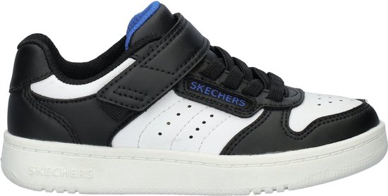 Sneaker garçon Skechers Quik Street - Zwart et blanc - Taille 37