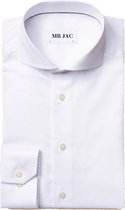 Mr Jac Dress Shirt Slimfit White Wide Spread Collar Poplin Maat 38
