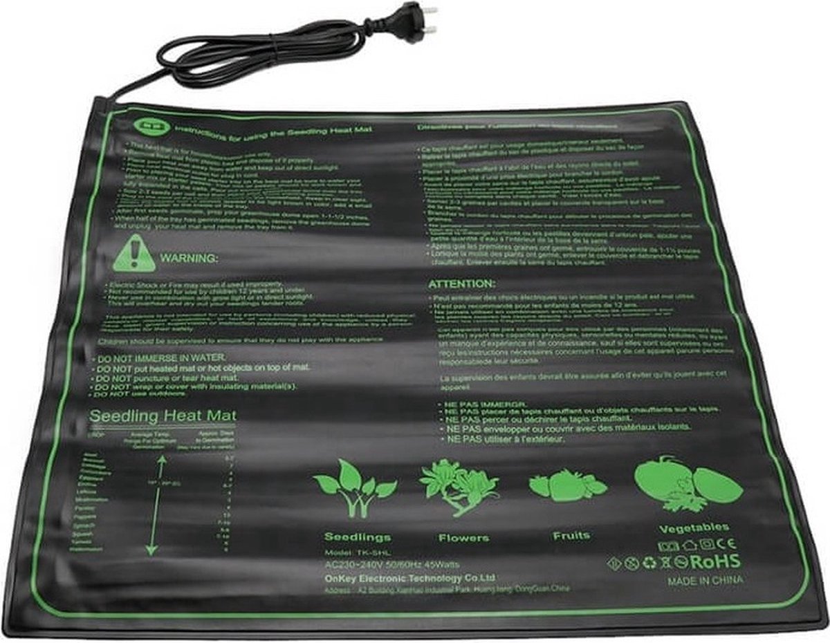 YB Grow Mat Plantes - Tapis chauffant - Propagateur - Tapis chauffant - 21W  - Tapis