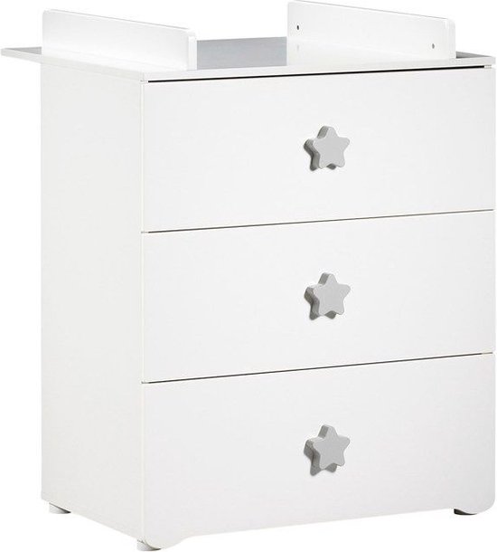 Aankleedtafel Standard 100 wit trap links