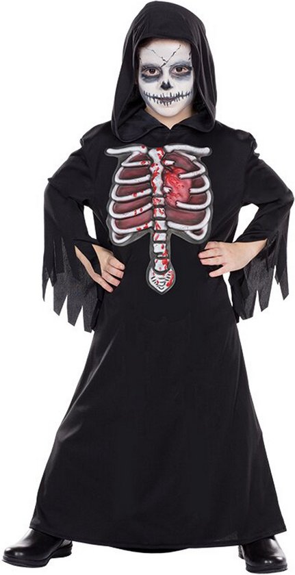 PartyXplosion - Beul & Magere Hein Kostuum - Hongerig Voor Bloed Beul Kind Kostuum - Zwart - Maat 152 - Halloween - Verkleedkleding