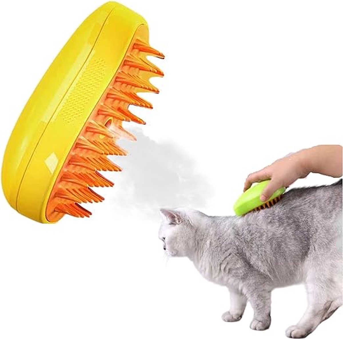 Brosse à vapeur 3 en 1 pour chat, brosse à vapeur autonettoyante Ste-am  pour chat, brosse de toilettage rechargeable pour chat et chien, brosse de