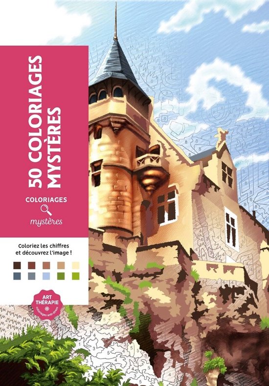 50 Coloriages Mystères - Kleuren op nummer Kleurboek voor volwassenen - Hachette heroes