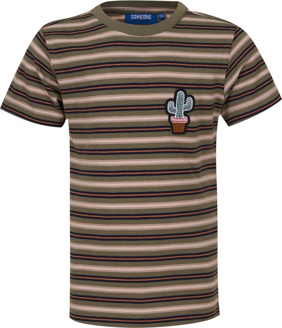 T-shirt Garçons SOMEONE DIDIER-SB-02-G - GRIS KAKI - Taille 122