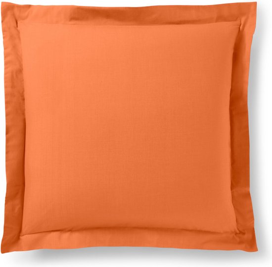 Univers Décor - Taie d'oreiller Oranje 63 x 63 cm volant piqué plat / 100% Katoen - 57 fils/cm² / 5
