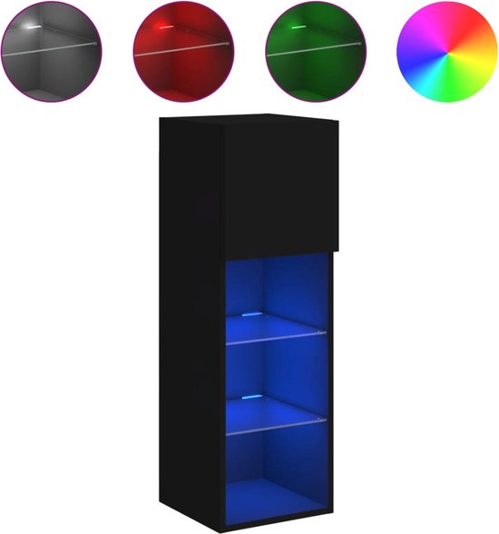 vidaXL-Tv-meubel-met-LED-verlichting-30,5x30x90-cm-zwart