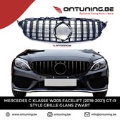 Mercedes C Klasse W205 Facelift (2018-2021) GT-R Style Grille Glans Zwart (zonder camera)