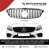 Mercedes C Klasse W205, C205, S205 (2014-2018) GT-R Panamericana Style Grille Glans Zwart (camera)
