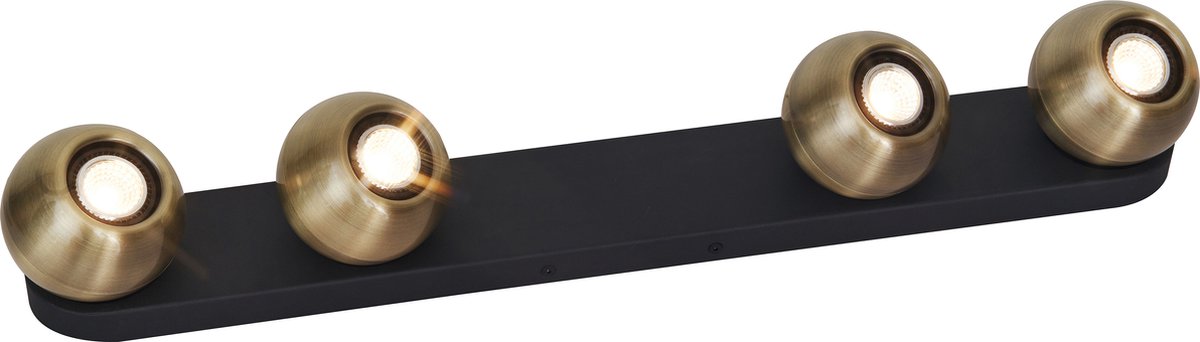 TRITON 4L balk, GU10 (excl) zwart / brons