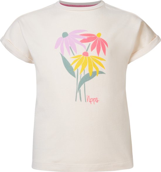 Noppies Girls Tee Elberta short sleeve Meisjes T-shirt - Whitecap Gray - Maat 134