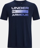 Under Armour UA TEAM ISSUE WORDMARK SS Heren Sportshirt - Blauw - Maat XL