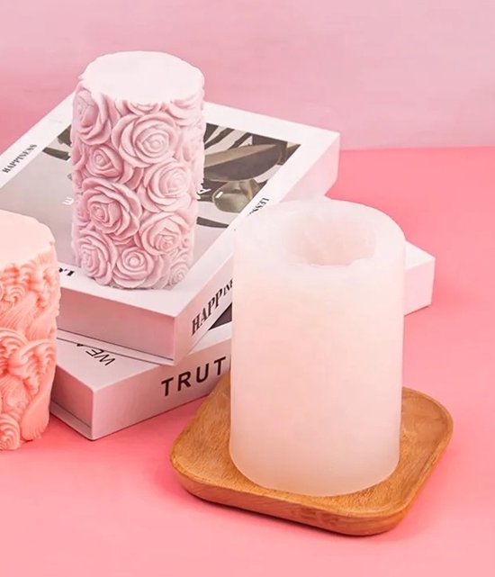 Foto: Without lemon siliconen rozen kaars mal 1 kaars kaars vorm candle molds rose diy