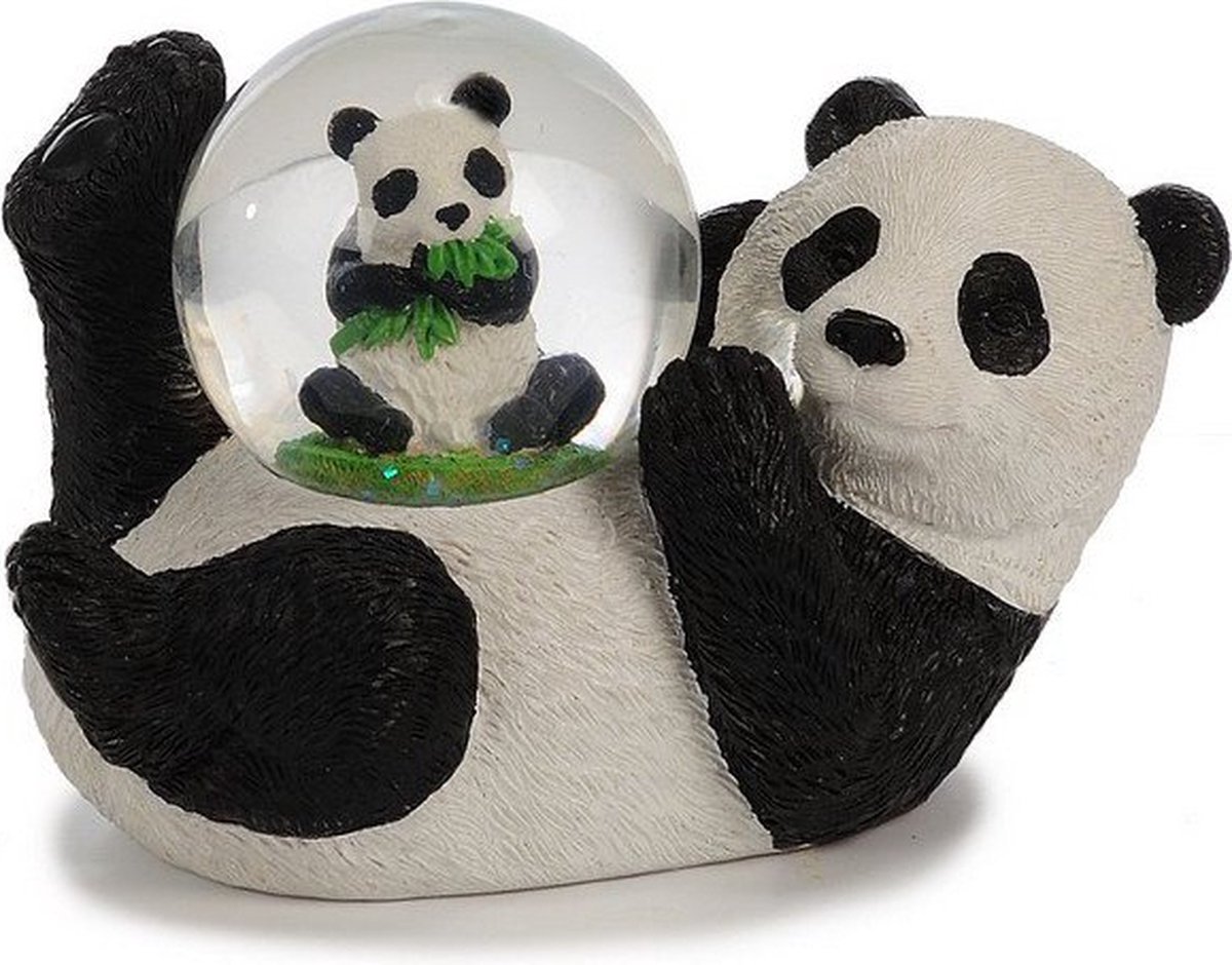 Panda sneeuwbol met sneeuwbol op buik 11x6x7 cm - Panda - Euro Souvenirs