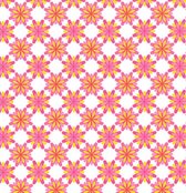 Inpakpapier Flowers Roze Oranje- Breedte 60 cm - 200m lang