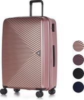 ©TROLLEYZ - Ibiza No.3 - Reiskoffer 78cm met TSA slot - Dubbele wielen - 360° spinners - 100% ABS - Reiskoffer in Cosmopolitan Pink