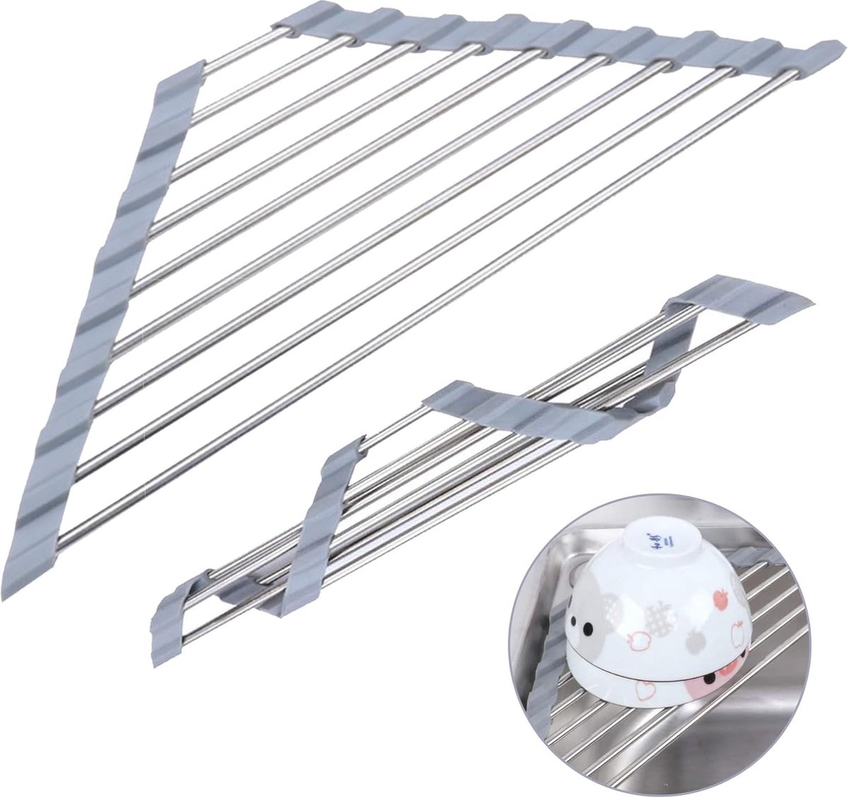 Goedkoopste de gootsteenplank is gemaakt van hoogwaardig 201 roestvrij staal afdruiprek