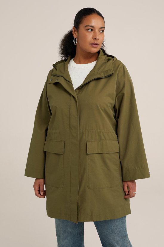 WE Fashion Dames lichtgewicht parka - Curve