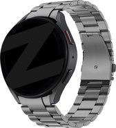 Bandz titanium schakel band geschikt voor Galaxy Watch 6 / 6 Classic / 5 40mm & 44mm / 5 Pro / 4 & Watch 4 Classic - Hoogwaardig titanium materiaal - Gemakkelijk in te korten met de meegeleverde toolkit - grafiet titanium bandje