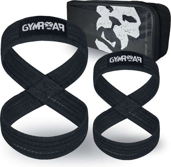 Gymroar Premium Figure 8 Lifting Straps (met Opberghoes)