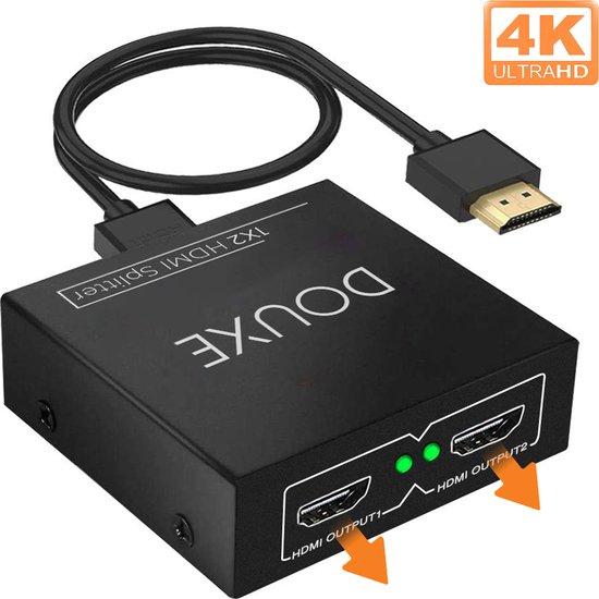 Répartiteur HDMI 4K 1 entrée 2 sorties (4K @ 60Hz) pour deux moniteurs