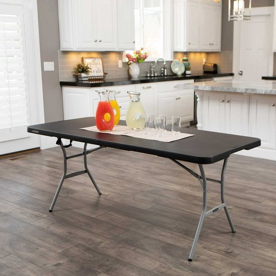 Lifetime - Buffettafel 180 cm - opklapbaar tot koffer - zwart van Lifetime — afbeelding 5