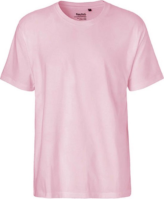 Foto: Fairtrade unisex classic t shirt met korte mouwen light pink 3xl