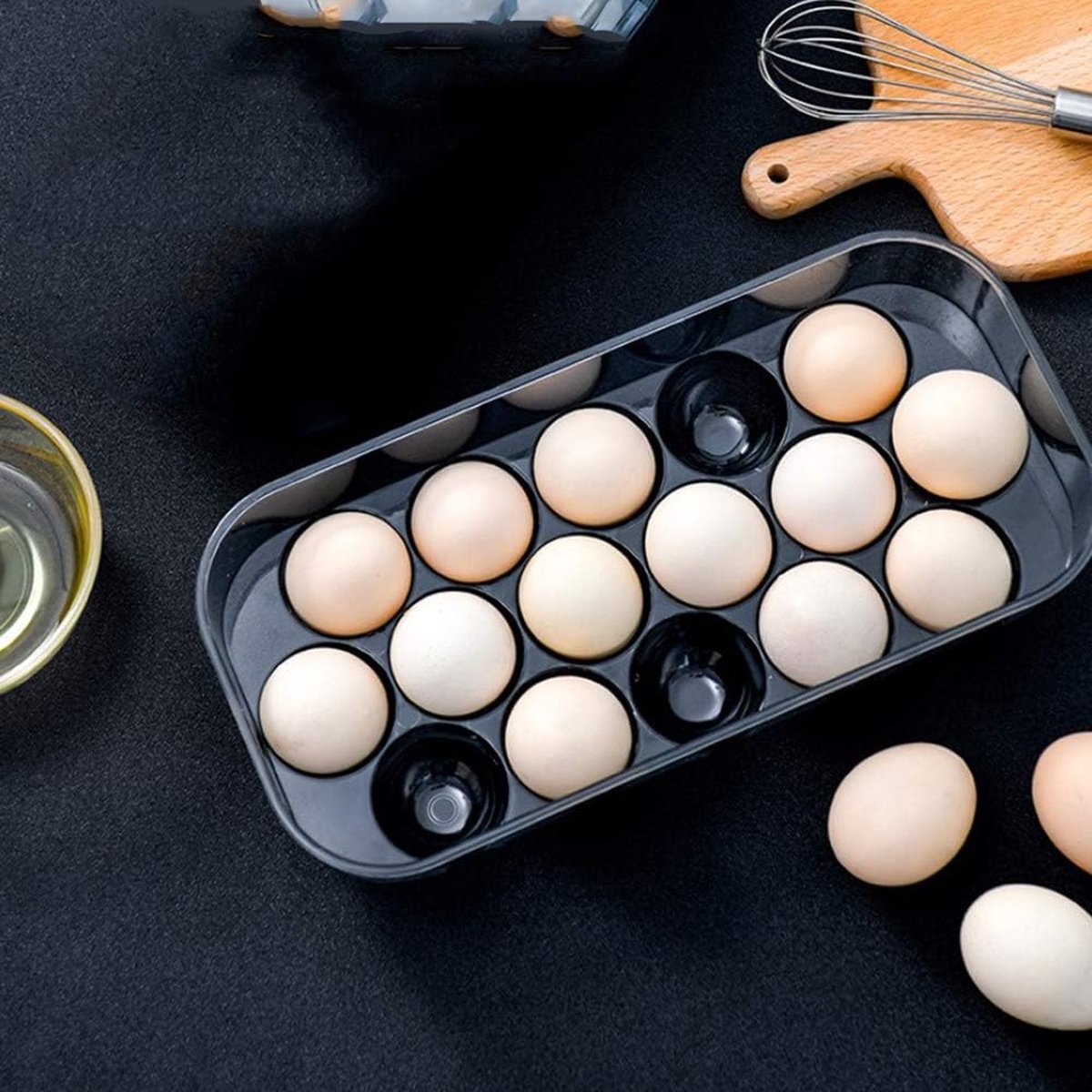 Boîte à œufs En Plastique PP – 2 Places – Hermétique Et Portable – Pour Frigo, Camping, Rangement