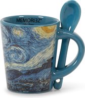 Memoriez Art Tasse à Espresso Van Gogh Starry Night Set de 2 x 75ML