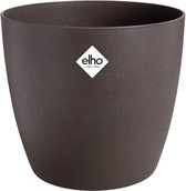 Elho the coffee collection rond - bloempot voor binnen - gemaakt met gerecycled plastic & koffie - 18cm - Espresso Bruin