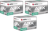Pack 3 x AGFAPHOTO APX 400 PROF 135-36