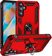 Coverup Ring Kickstand Back Cover - Geschikt voor Samsung Galaxy A15 Hoesje - Rood