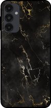 Smartphonica Telefoonhoesje voor Samsung Galaxy A34 5G met marmer opdruk - TPU backcover case marble design - Zwart / Back Cover geschikt voor Samsung Galaxy A34 5G