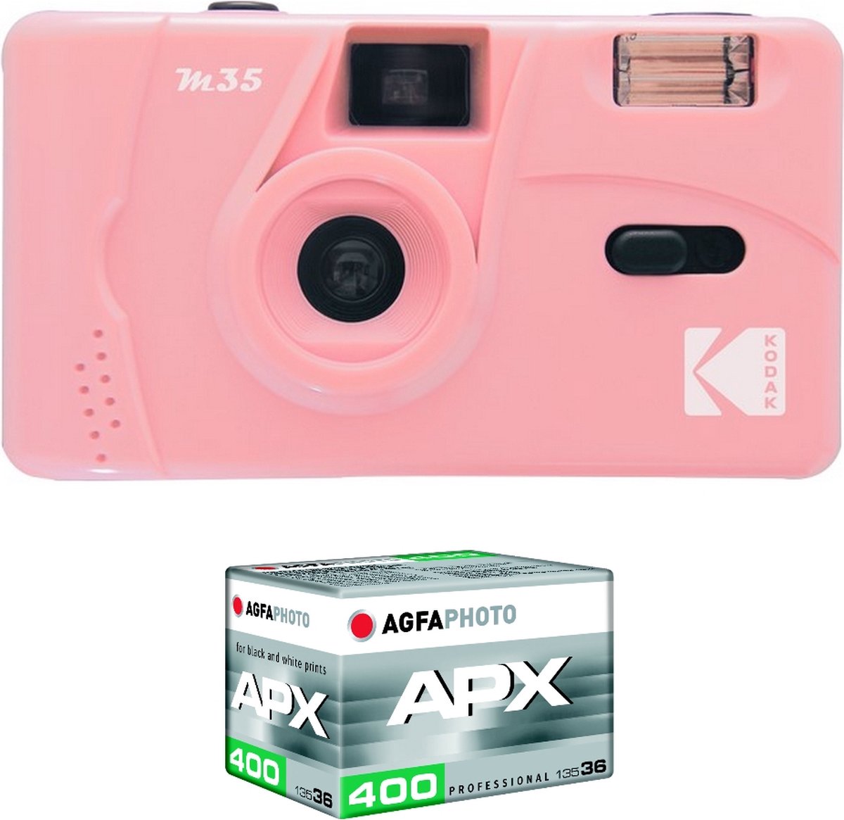 Kodak M35 - Analoge Camera (35mm) - Candy Pink - ISO 200/400 + fotorolletje
