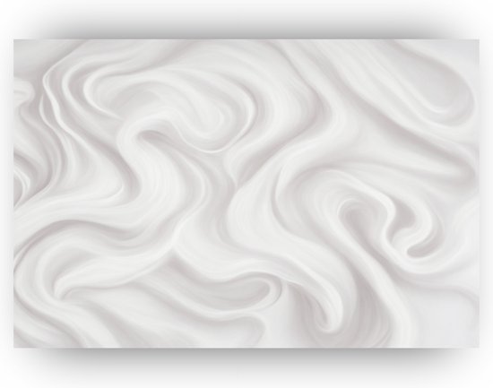Minimalistisch wit - Abstract canvas schilderijen - Schilderijen canvas minimalisme - Klassiek schilderijen - Canvas keuken - Decoratie woonkamer - 150 x 100 cm 18mm