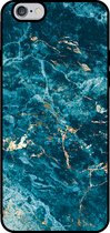 Smartphonica Telefoonhoesje voor iPhone 6/6s met marmer opdruk - TPU backcover case marble design - Blauw / Back Cover geschikt voor Apple iPhone 6/6s