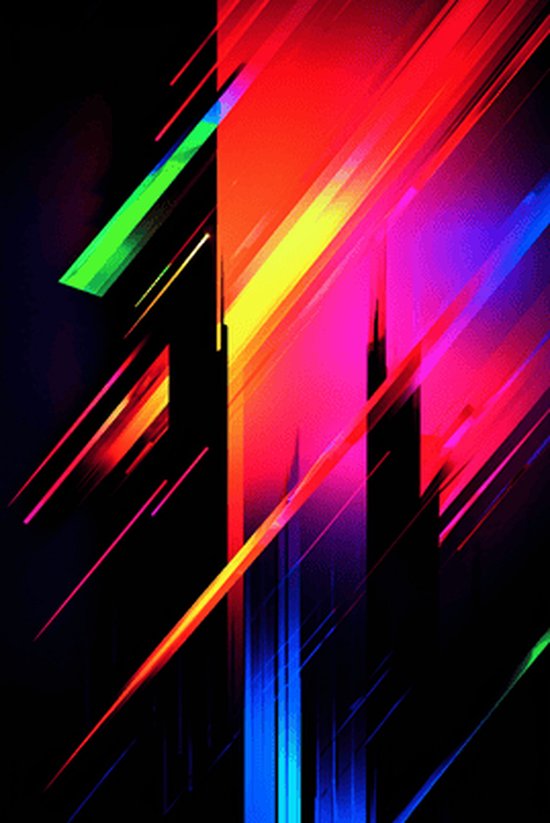 Strepen Abstract | Aesthetic Poster | Strepen Poster | 51x71cm | Wanddecoratie | Muurposter | BY | Aesthetic room decor | Geschikt om in te lijsten