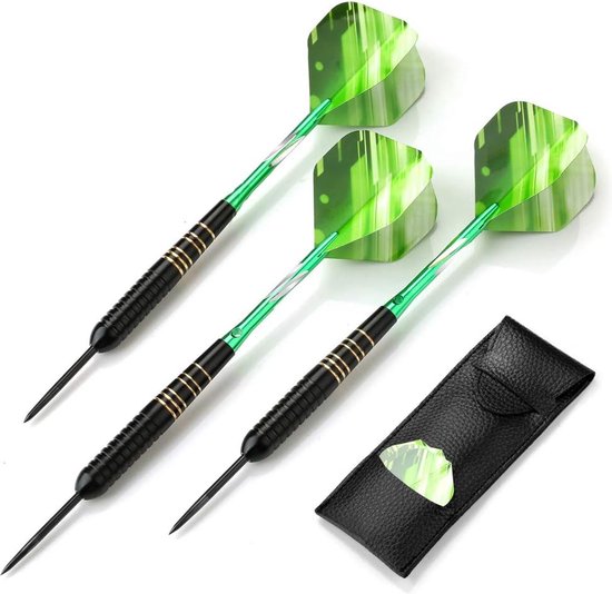 DiverseGoods 3 stuks Professionele Steeldartpijlen - Dartboard Toernooi Set met 23g Darts, PU Case en Zwarte Coating van DiverseGoods — afbeelding 5