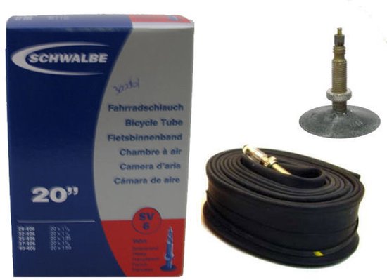 Schwalbe SV6 - Binnenband Fiets - Frans Ventiel - 40 mm - 20 x 1 1/8 - 1 3/8 - 150 — afbeelding 3