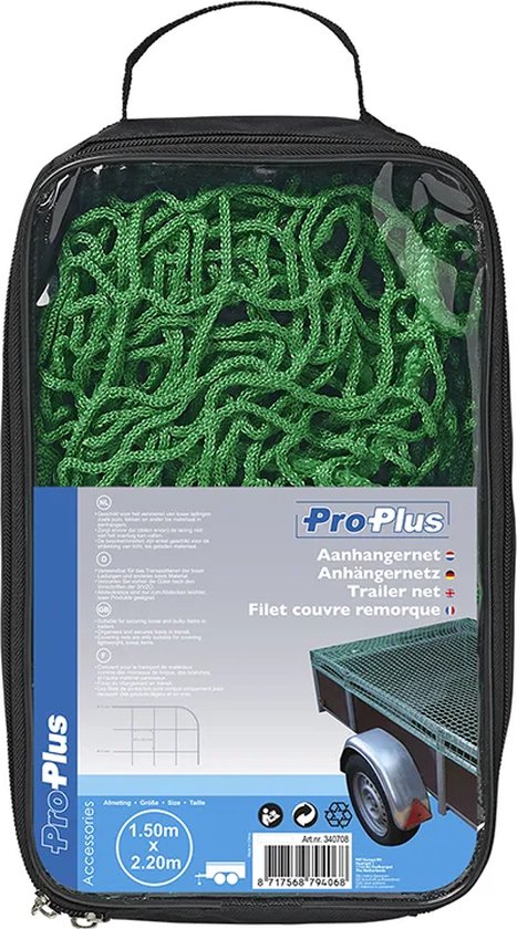 Filet de remorque ProPlus 2,00 x 3,00 M avec cordon élastique