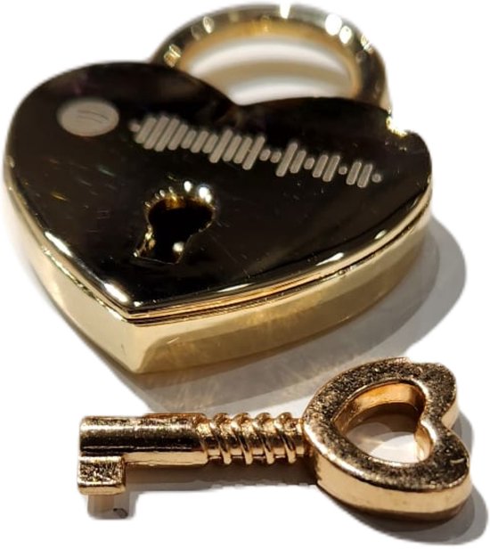 Porte-clés Spotify Lock personnalisé | Or | Métal/acier inoxydable | Design de coeur d'amour | Cadeau musical Perfect pour les couples et les vacances !