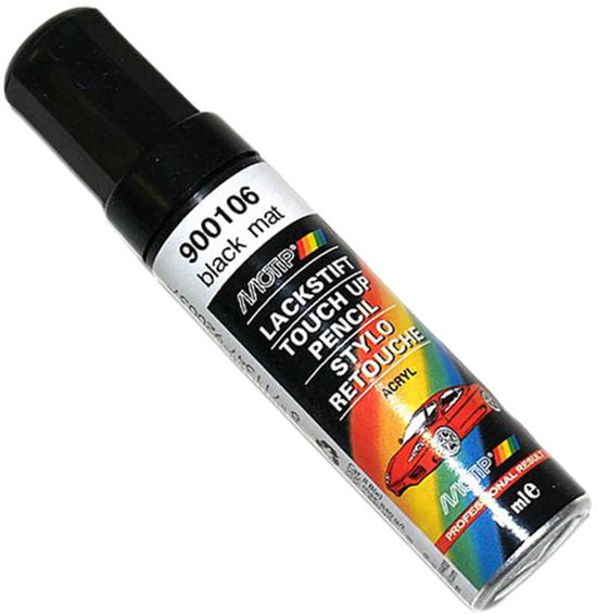 Motip 900106 - Auto lakstift - Mat Zwart - 12 ml